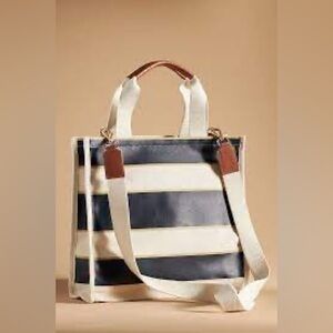 Maeve Striped Canvas Tote New Anthropologie